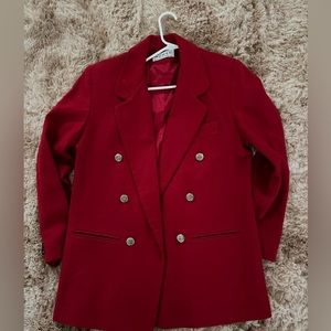 Red Women's Blazzer; dry clean only